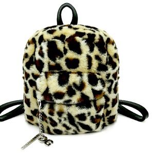 Gilda Paris 🌟Fur Mini Backpack 🌟Leopard Print